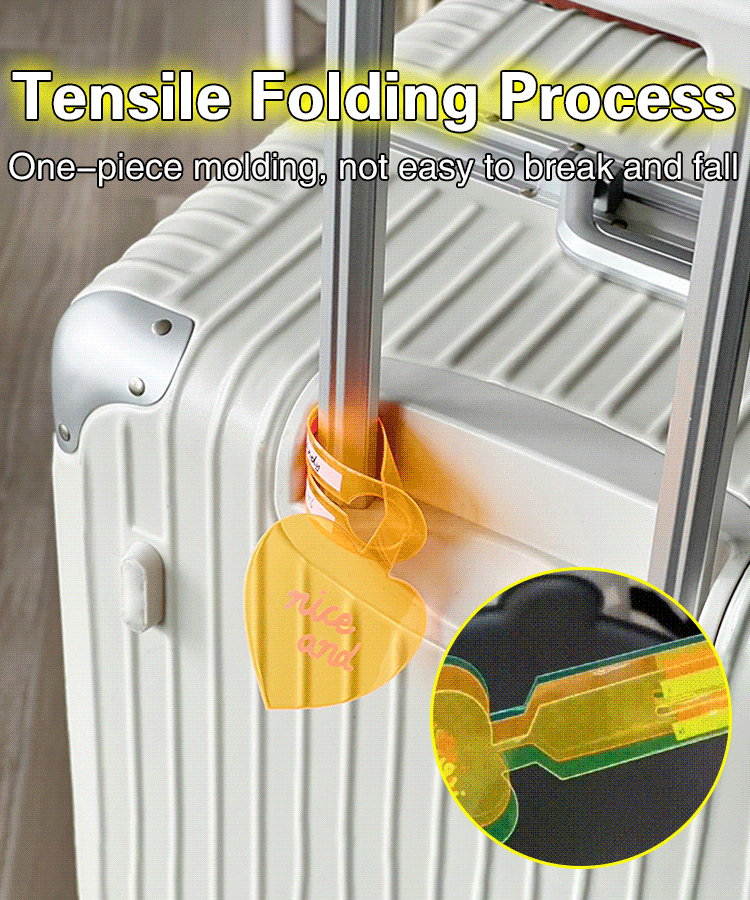 4Pcs Anti Loss Fluorescent Love Luggage Tags