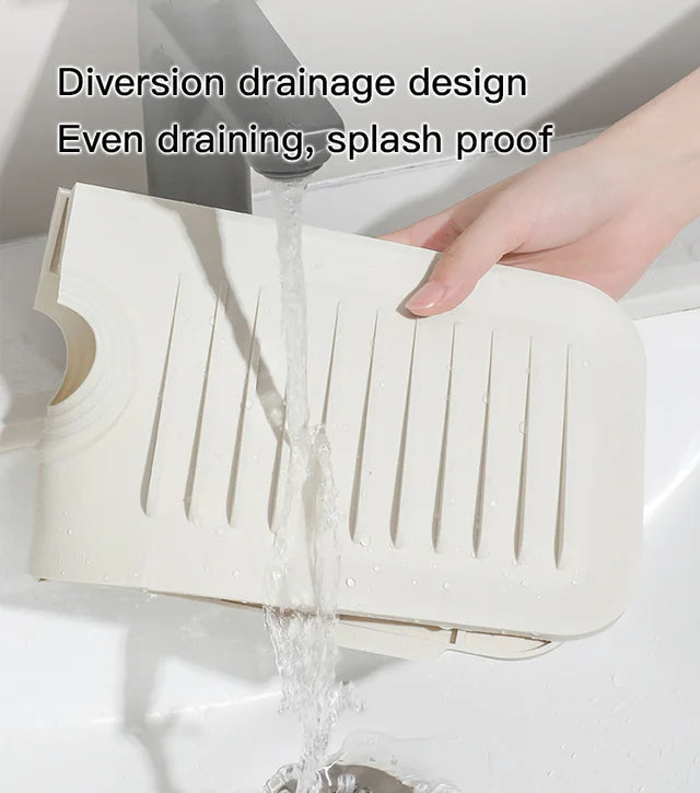Splash-proof silicone tap water catcher mat
