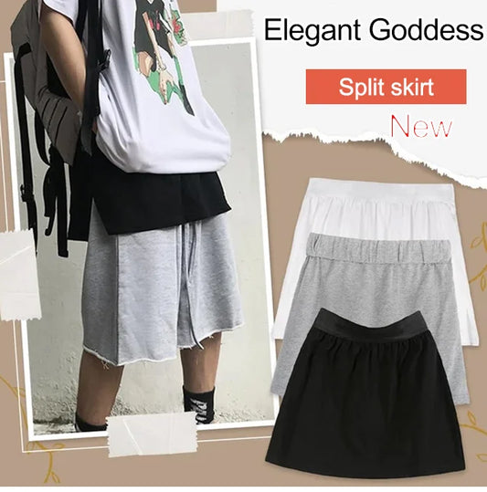 Adjustable Layering Fake Sweater Split Skirt