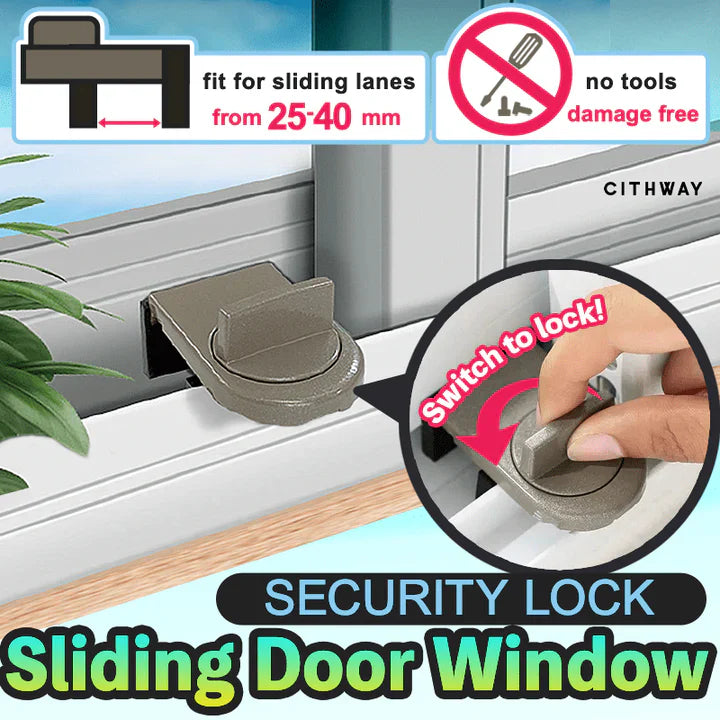 Anti-Thief Safety Sliding Door and Window Security Lock