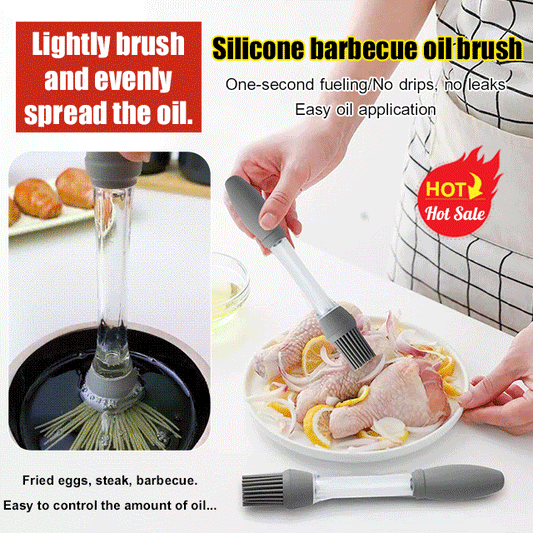 Silicone barbecue oil brush