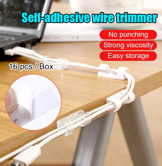 Self-adhesive wire trimmer