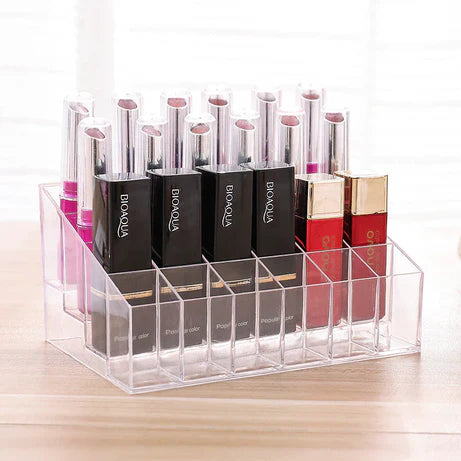 24 Slots Acrylic Lipstick Organizer Holder For Makeup and Cosmetics