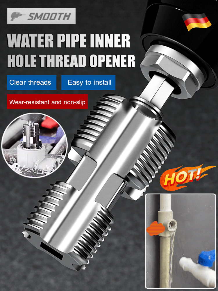Water pipe inner hole thread opener