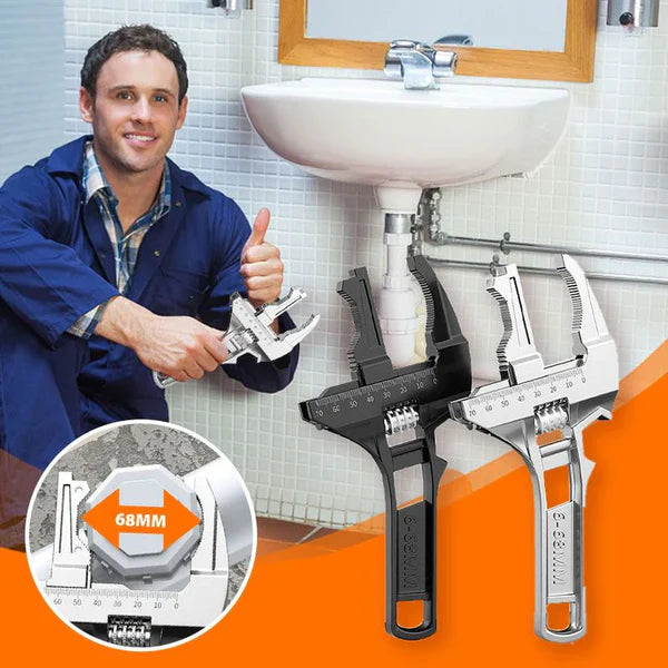 ⏳Limited time 50% discount💥Reversible sink wrench with 6-68mm jaw opening