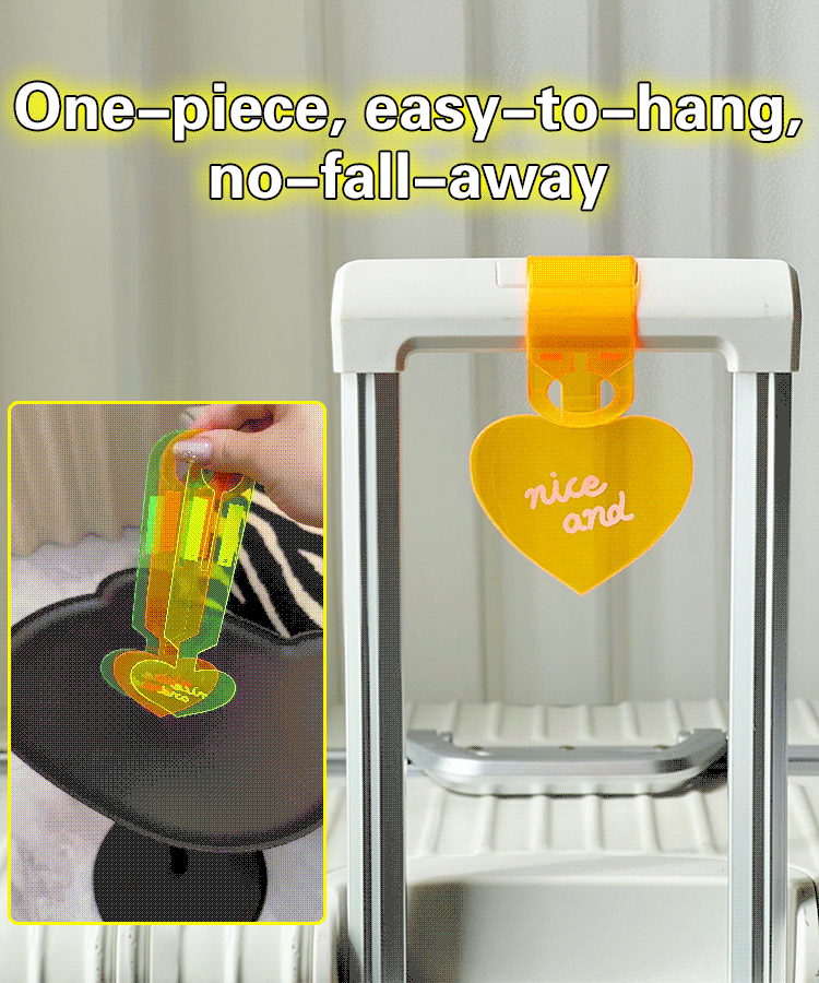 4Pcs Anti Loss Fluorescent Love Luggage Tags