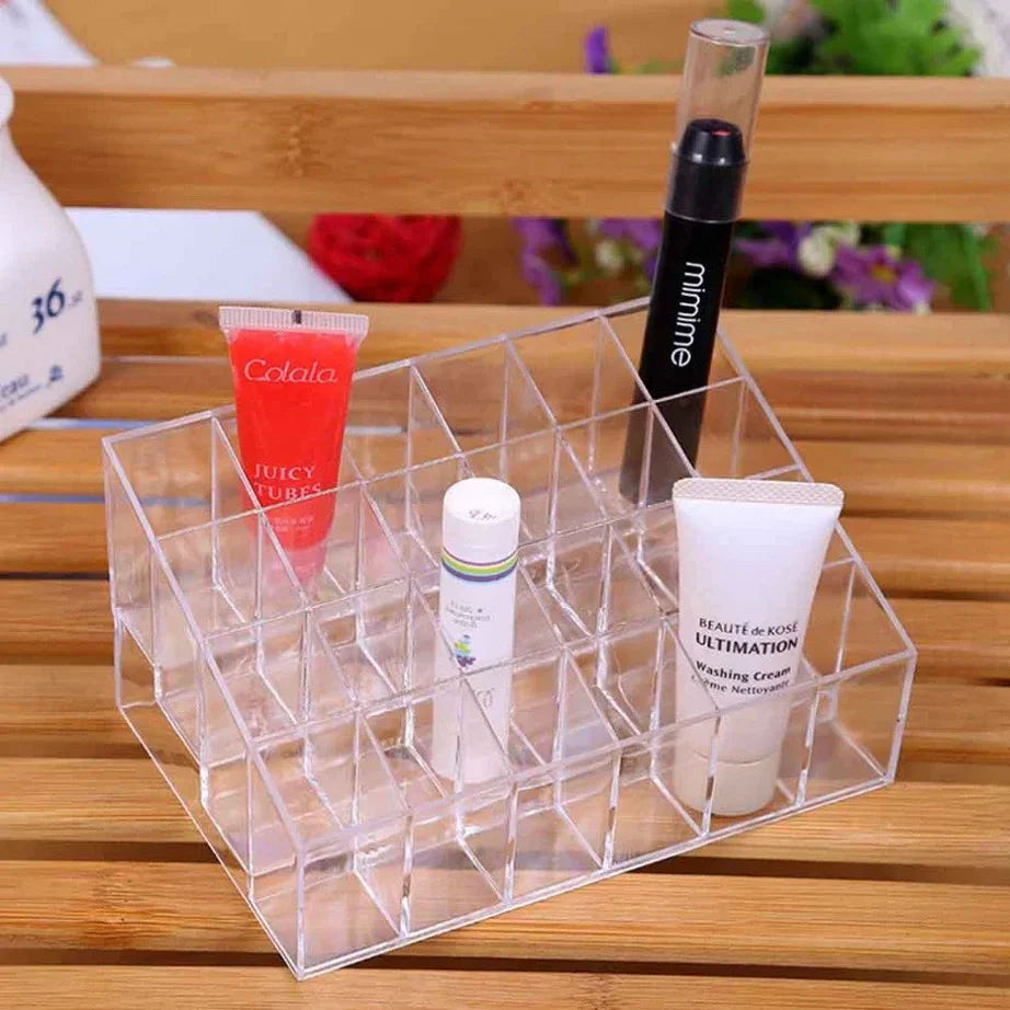 24 Slots Acrylic Lipstick Organizer Holder For Makeup and Cosmetics