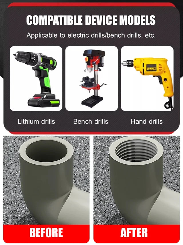 Water pipe inner hole thread opener