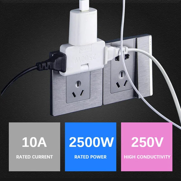 🔥HOT SALE🔥Rotatable Socket Converter One In Three 180 Degree Extension Plug