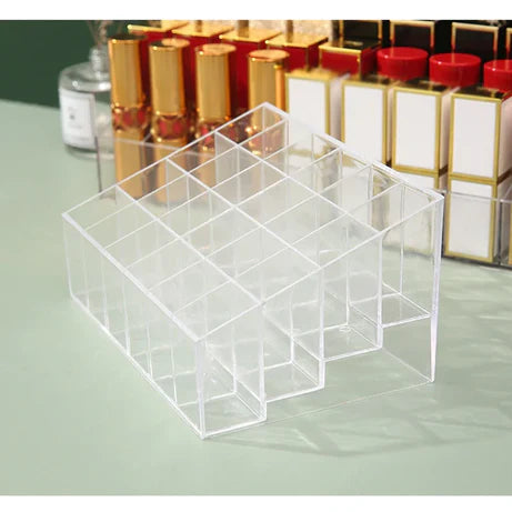 24 Slots Acrylic Lipstick Organizer Holder For Makeup and Cosmetics