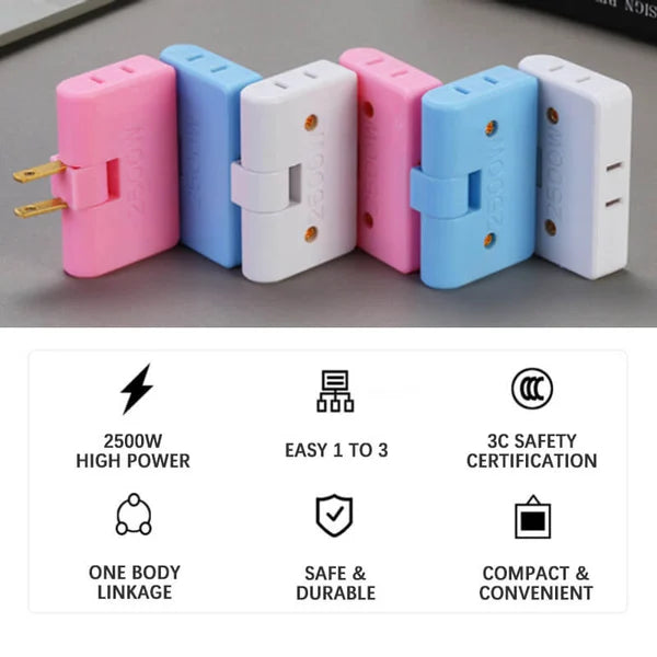 🔥HOT SALE🔥Rotatable Socket Converter One In Three 180 Degree Extension Plug