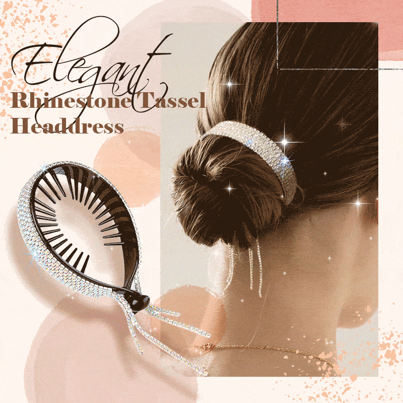 ✨Elegant Rhinestone Tassel Headdress