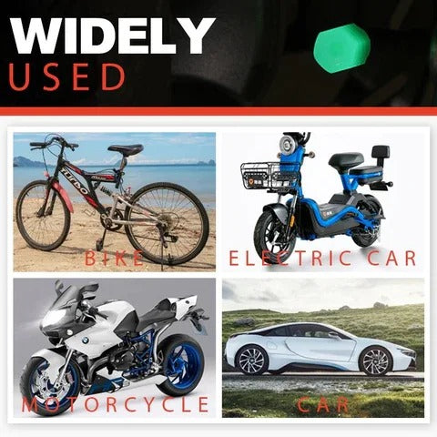 Essential for night travel: fluorescent tire caps