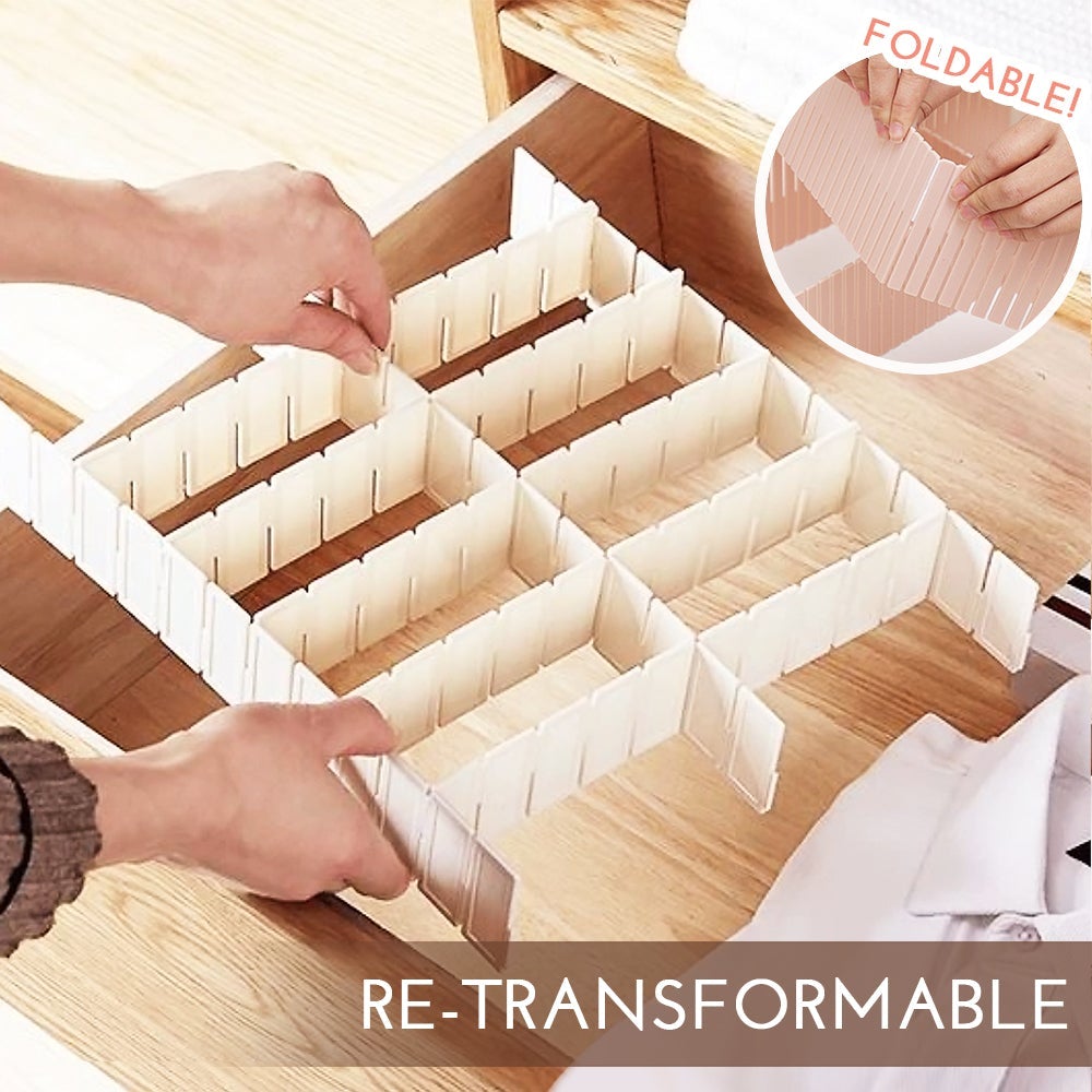 Free Combination Adjustable Drawer Organizer (44cm x 7cm/Pcs-4Pcs/Set)