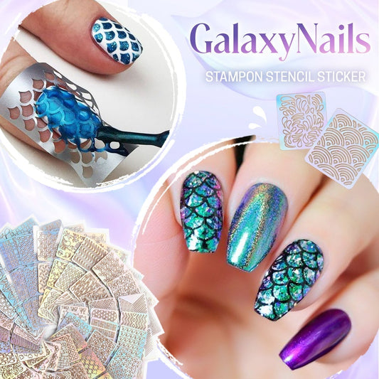 Galaxy Nail Art Stencil Sticker (24 pcs/set-144 Styles)