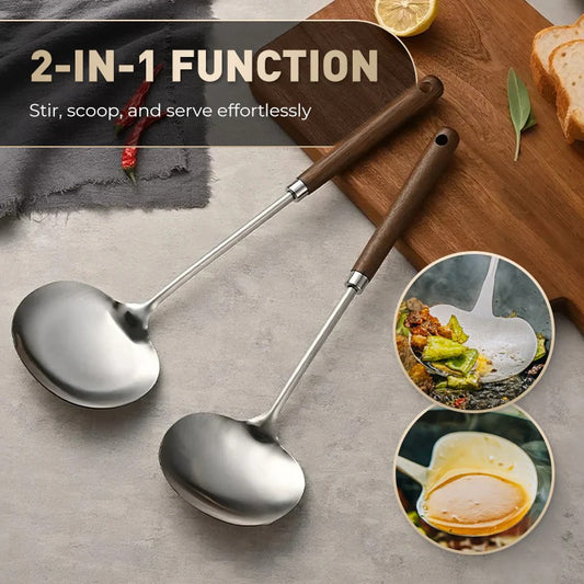 2-in-1 Stainless Steel Stir Fry Spoon