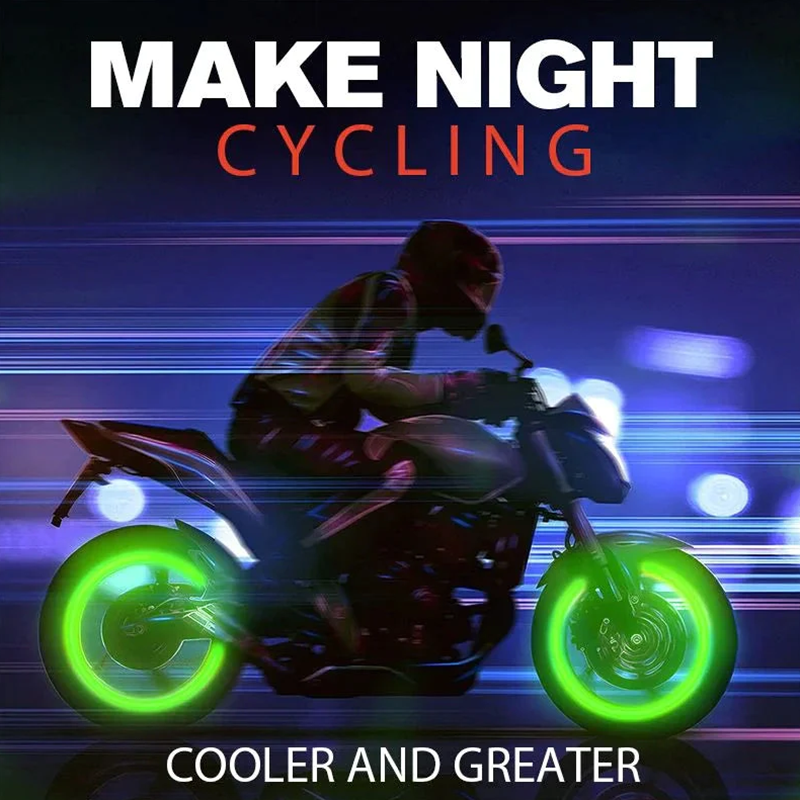 Essential for night travel: fluorescent tire caps